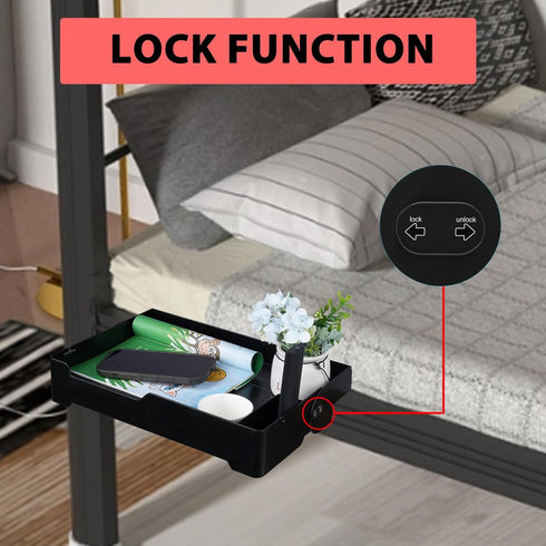 YONGAIJIA YONGJIA Foldable Bedside Shelf, bunk Bed Tray for top bunk, College, Dorm, Bedroom, Kids bunk Bed, Foldable