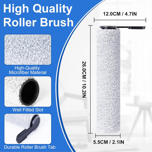 Fixbetter S6/S7 Ultra/S7 Steam/i6 Stretch/i5 Stretch/S9 steam/S9 Roller Brush and HEPA Filter for Tineco Floor One