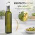 Bottle,17oz 500ml WERTIOO Green Olive Oil Dispenser Glass Oil and Vinegar Dispenser for Kitchen, Glass Bottles