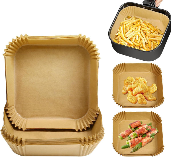 150 Pack Square Mini Air Fryer Liners for 2qt Air Fryer, Disposable Non-stick Baking Paper