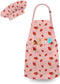 Adjustable Kids Chef Hat and Apron, Toddler Aprons with Pocket for Cooking Baking, Girls Boys