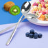 Set of 5 Premium Korean Soup Spoons - 8 Inch 18/10 Stainless Steel Long Handle Rice and Asian Spoon for Home