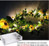 Fielegen 20 LED Artificial Sunflower Garland String Lights, 6.56ft Battery Powered Fairy Lights for Home Decor