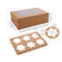 30-Set Cupcake Boxes with Inserts and Window, Brown Food Grade Kraft Holder for 6 Cupcakes, 9.4'' x 6.3'' x 3'', for