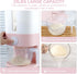 Rubtlamp 22.5 Lbs Pink Rice Dispenser - Rice Storage Container with Measuring Cup for Household Kitchen Use.