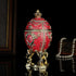 Family(QF2049) QIFU Hand Painted Pink Big Faberge Egg Style Enamel Trinket Box Hinged, Unique Gift
