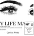 Beauty Salon Wall Decor - Eyelashes Guide Poster, Makeup Wall Art for Teen Girls, 16x24x3 inch