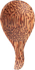 Restaurantware - Coco Casa 3.8 Inch Handmade Serving Spoons, 4 Greaseproof Coconut Spoons - Lacquered, Sustainable, Brown Coconut Serving Flatware, For Serving With Hot And Cold Foods