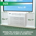 VACUUM002WHITE Window Air Conditioner Side Insulated Panel, 2PIC Insulation Panels Window Seal Kit with 4 Pressure