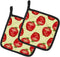 Caroline's Treasures BB7516PTHD Watercolor Apples and Polkadots Pot Holders - Heat Resistant Kitchen Set