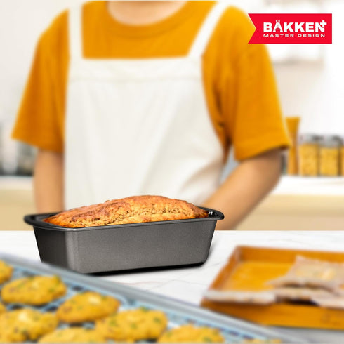 Bakken Swiss Loaf Pan Set, 2-Piece Deluxe Nonstick Carbon Steel Bakeware for Perfect Bread and Cakes