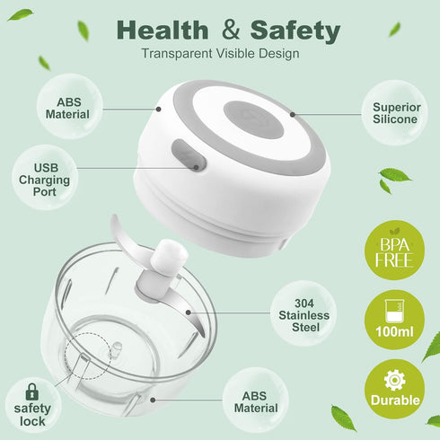 Electric-Herb-Grinder-Large-3.4oz-USB 3.5'' Rechargeable, Powerful Grinder for Dry and Fresh Herbs and Spices, Portable