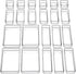 SMARTAKE 22-Piece Drawer Organizer with Non-Slip Silicone Pads, Clear Desk Drawer Organizer Trays for Makeup