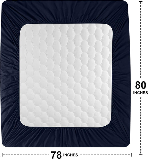 Utopia Bedding Quilted Fitted Waterproof King Mattress Protector, Stretches up to 16 Inches Deep, Elastic Fitted Cover