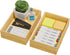 Stackable Bamboo Kitchen Drawer Organizer Bins for Silverware, Flatware, and Office Desk - 9" x 6" x 2.5"