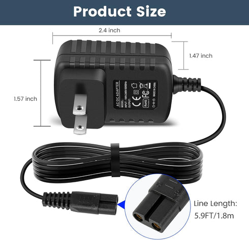 Replacement Charger for Bissell Pet Hair Eraser Vacuum, Compatible with Bissell 2390A 2390 23903 2284 2387