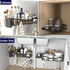 Shower Caddy Adhesive Organizer, Bathroom Shower Shelves with Soap Dish & Hooks, Rustproof Stainless Steel