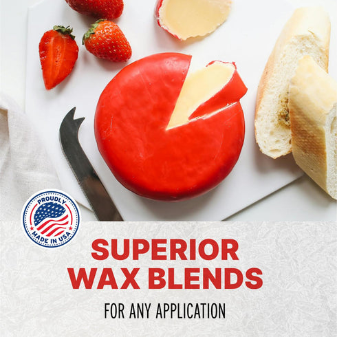 3 Blended Waxes Inc. Cheesemaking Wax Block - Premium Food Grade Wax, Can Be Used For A Variety Of Cheese Types, Red