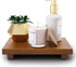 HGF Oak Wood Riser Bathroom Counter Organizer, 9''X6'' Farmhouse Vanity Tray for Candle Plant, Kitchen Countertop Decor