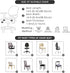 FORCHEER Office Chair Seat Covers, Stretch Desk Chair Seat Cover in Paisley Design