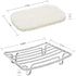 Bar Soap Dish Holder for Shower - Stainless Steel Rust Proof Self-Draining with White Soap Saver Pad