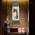 AtfArt Asian Wall Decor, Beautiful Silk Scroll Painting Flowers - Proud Plum, Iron Heart Oriental Wall Hanging