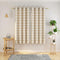 Buffalo Check Curtains, 54 inches Long, Beige and White Gingham Plaid, 2 Panels for Kitchen or Living Room