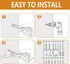 Black Steel Kitchen Utensil Rack Organizer, Wall-mounted Pot Pan Hanger Holder with 10 S Hooks