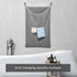 X-Large Hanging Laundry Hamper Bag, Door Hanging Hamper with Front Pocket, 35X22 inch (Grey)