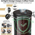 39OZ Set,Airtight 2.2lbs Veken Coffee Canister, Large Christmas Coffee Lovers Gift Basket Stainless Steel Food Storage