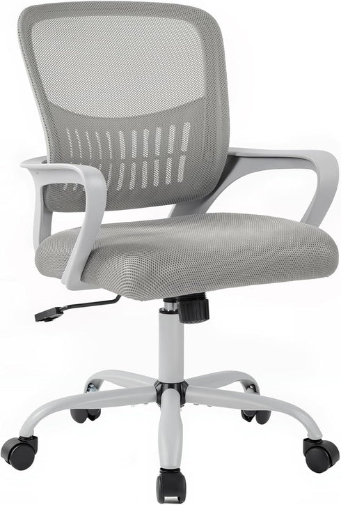 DUMOS Home Office Computer Chair - Ergonomic Mid Back Desk with Lumbar