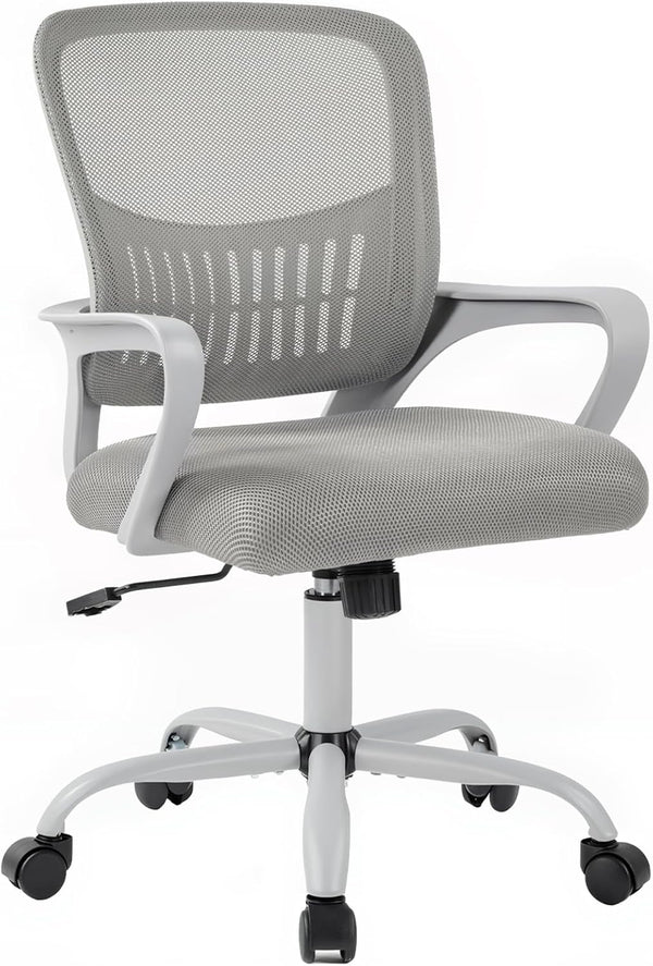 DUMOS Home Office Computer Chair - Ergonomic Mid Back Desk with Lumbar