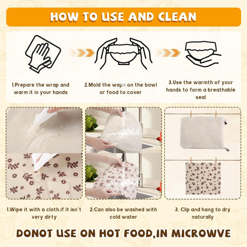 VAKEEN 3 Beeswax Bread Bags, Reusable Organic Linen Beeswax Bread Bag for Sourdough, Keep Fresh and Large Capacity