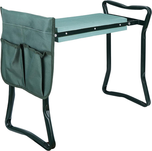 ZenStyle Foldable Garden Kneeler Seat with Tool Pouch Portable Garden Bench with