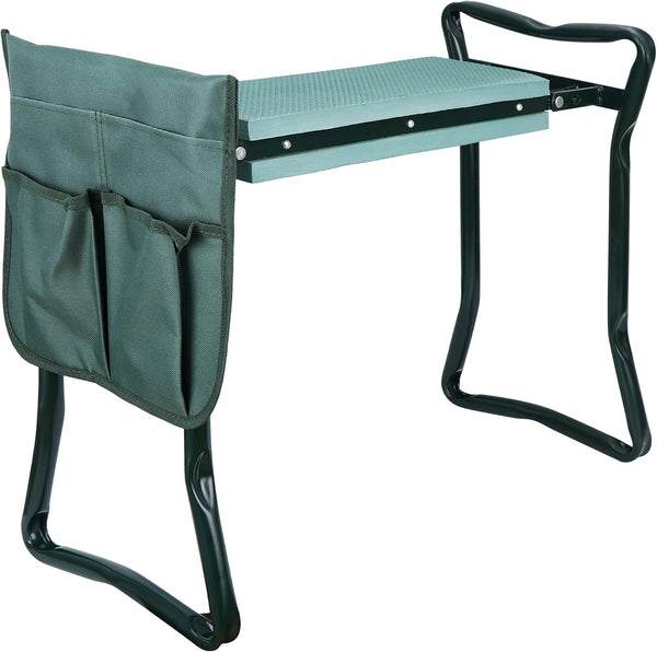 ZenStyle Foldable Garden Kneeler Seat with Tool Pouch Portable Garden Bench with