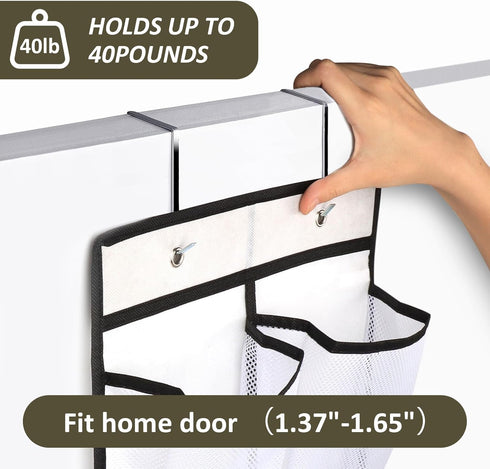 2PK 12 Large Pockets Over Door Hanging Shoe Organizer