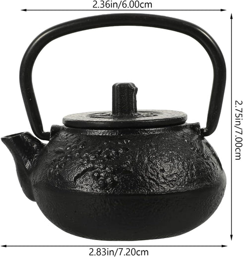 Luxshiny Cast Iron Teapot Ceramic Tea Kettle Mini Iron Teapot, Chinese Kung Fu Teapot Mini Iron Tea Kettle Small Teapot for Office Home Tea House Stove Kettle Chinese Tea Set