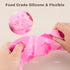 AUEAR 2 Pack Paw Silicone Lollipops Mold with Sticks, 6-Capacity Chocolate Hard Candy Ice Cream Making Decoration