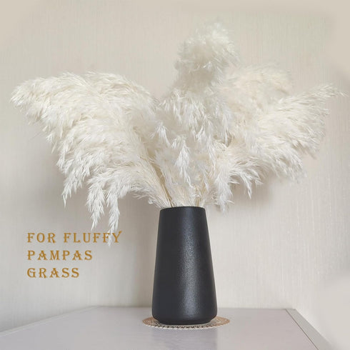 Matte Black Flower Vase, 6" Small Modern Ceramic Vase for Flowers, Minimalist Farmhouse Boho Centerpieces Decor