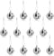 12 Pcs Silver Disco Mirror Balls for Party Decoration, Christmas Tree Ornaments (4CM)