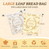 2 Pack Beeswax Bread Bags for Sourdough & Homemade Bread - Natural Cotton Sourdough Reusable Beeswax Food Storage Bag
