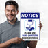 10"x14" Please Use Hand Sanitizer Before Entering Sign, Polyethylene, Fade Resistance, Indoor/Outdoor Use, USA MADE By