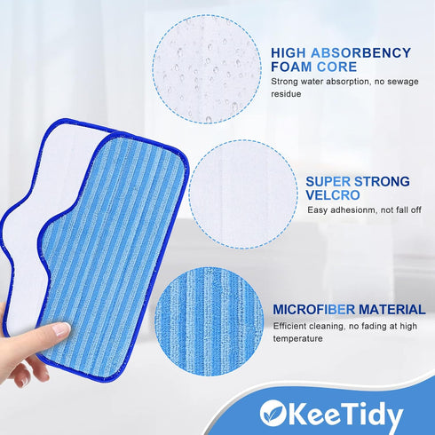 Steam Cleaner Accessories for Dupray Neat - Washable Microfiber Pads for Hardwood Floor Cleaning