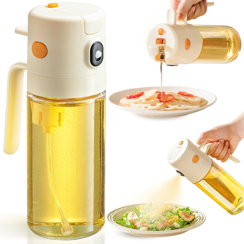 katbite 18.6 oz/550ml olive oil dispenser bottle for Cooking, 2 in 1