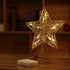 Cabilock Tree Topper Star - Christmas LED Star Tree Topper, Battery Operated Sparkly Ornament for Treetop Decoration