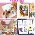 Vignee Real Dried Pressed Leaf Flowers, Colorful Daisies for Craft Resin Jewelry Making Art Craft DIY (Blue & Purple)