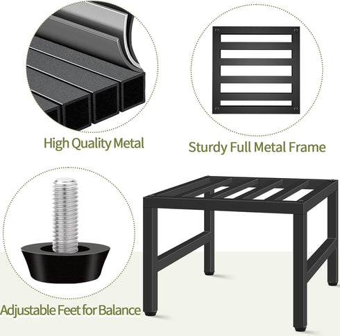 LLAXERGU 2pcs, Plant Stand Indoor Outdoor, Heavy Duty Wrought Iron Pedestal Stands Metal Plant Stand for Indoor