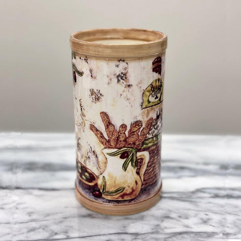 Supreme Housewares Ceramic Pitcher Wine Chiller - Majolica Style with Tuscan Design Wine Chiller Bucket by Supreme Housewares