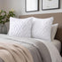 Soft Faux Fur Throw Pillow Covers, 12x20 Decorative Lumbar Covers, Set of 2 Pure White with 3D Diamond Pattern