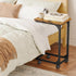 Fixwal TV Tray, C Table, C Shaped Side Table with Wheels for Couch, Coffee Tables for Living Room Sofa End Table